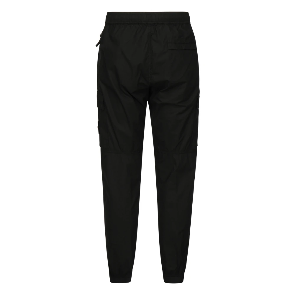 Stone Island Zwarte Broek met Verborgen Zakken Black Heren