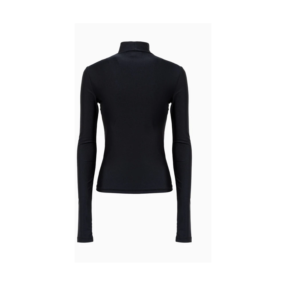 Coperni Hoge hals T-shirt in effen kleur Black Dames