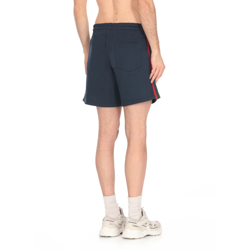 Casablanca Blauwe Katoenen Shorts met Koord Blue Heren