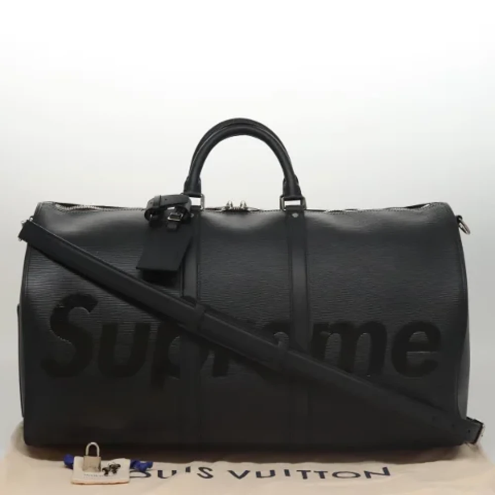 Louis Vuitton Vintage Pre-owned Leather travel-bags Black Dames