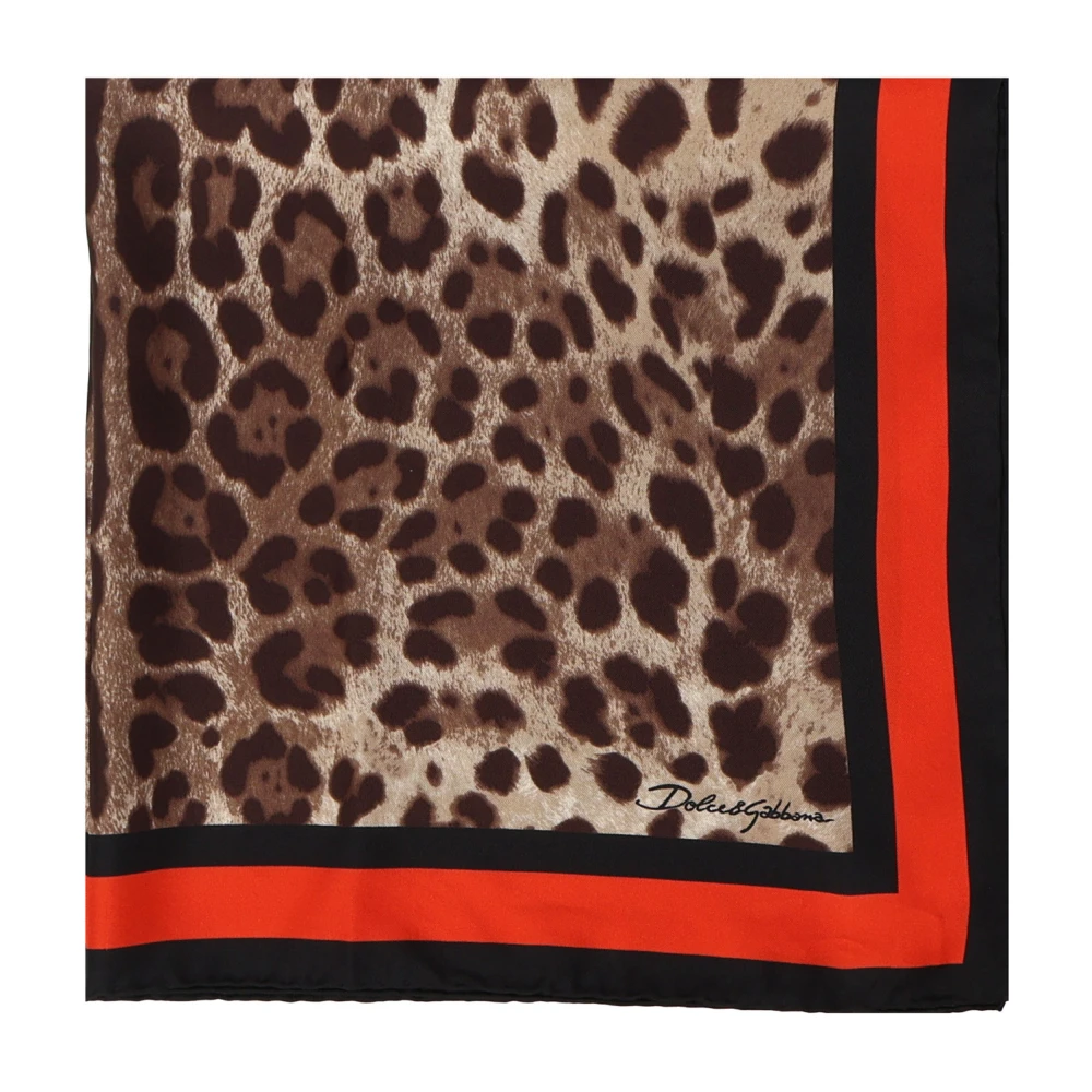 Dolce & Gabbana Modieuze Foulard Sjaals Brown Dames