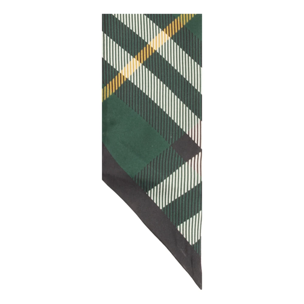 Burberry Zijden sjaal Green Unisex