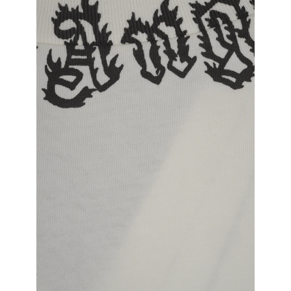 Palm Angels Logo Tee Shirts White Heren