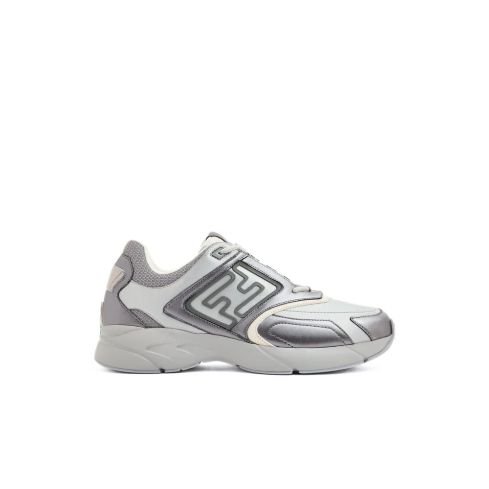 Fendi Grijze Sneakerșii Faster Trainer Heren Schoenen Grijs