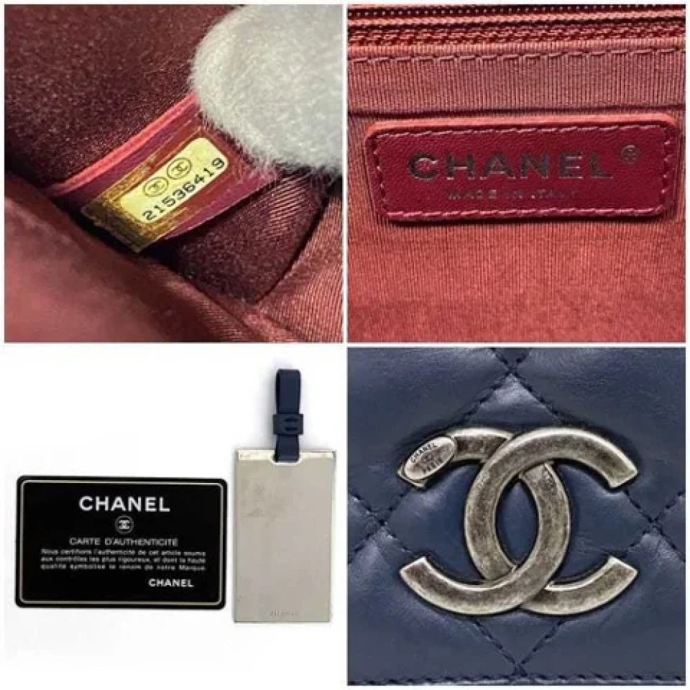 Chanel Vintage Pre-owned Fabric chanel-bags Blue Dames