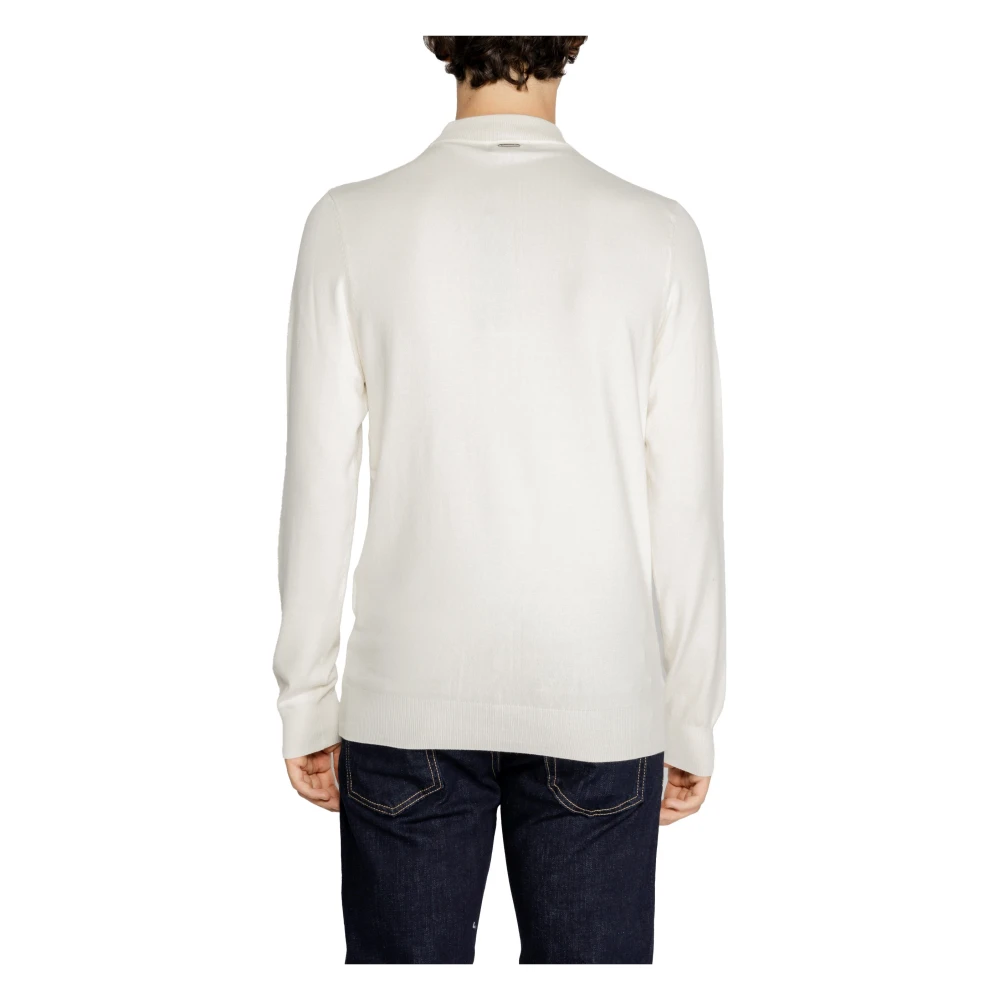 Antony Morato Wit Effen Gebreid Lange Mouwen Mannen White Heren