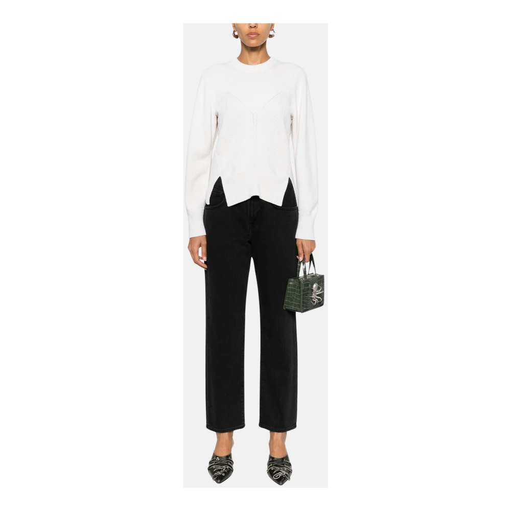 7 For All Mankind Jeans Straight Bleu Black Dames