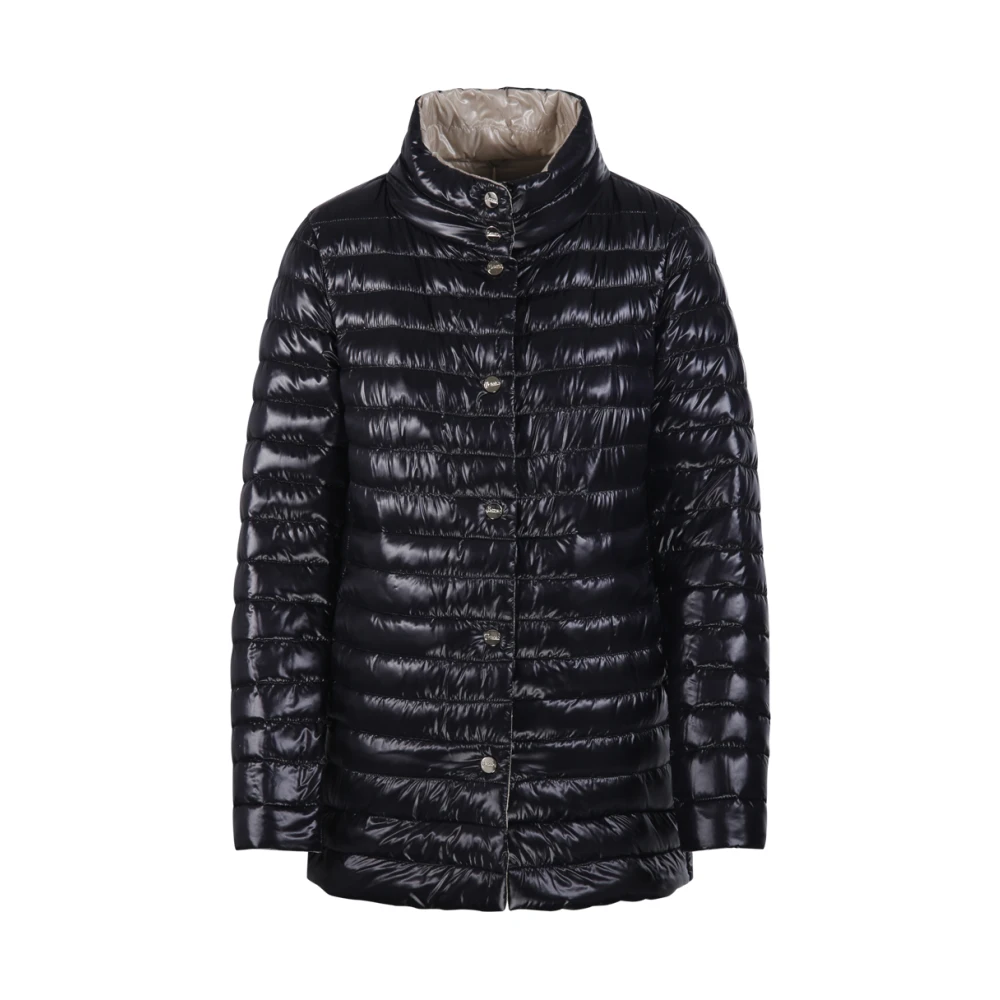 Herno Donna Nero - Giacca Reversibile A-Shape In Nylon Ultralight - Jackets - L