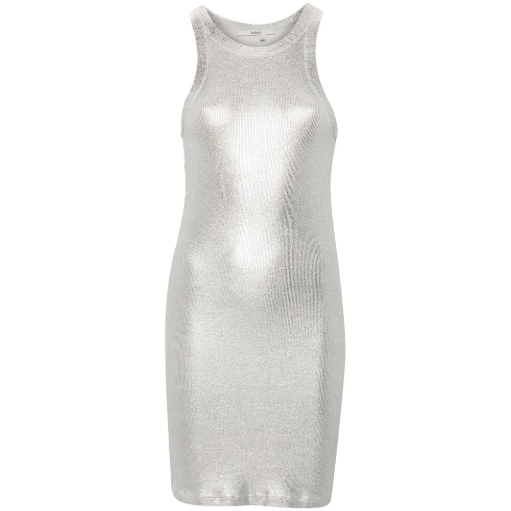 BA&SH Metallic Racerback Jurk Gray Dames