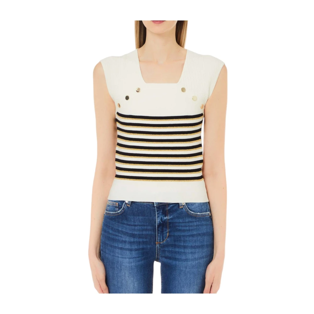 Liu Jo Stijlvolle Gebreide Top Multicolor Dames