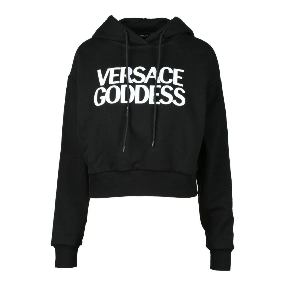 Versace Katoenen Collectie Maglia Shirt Black Dames