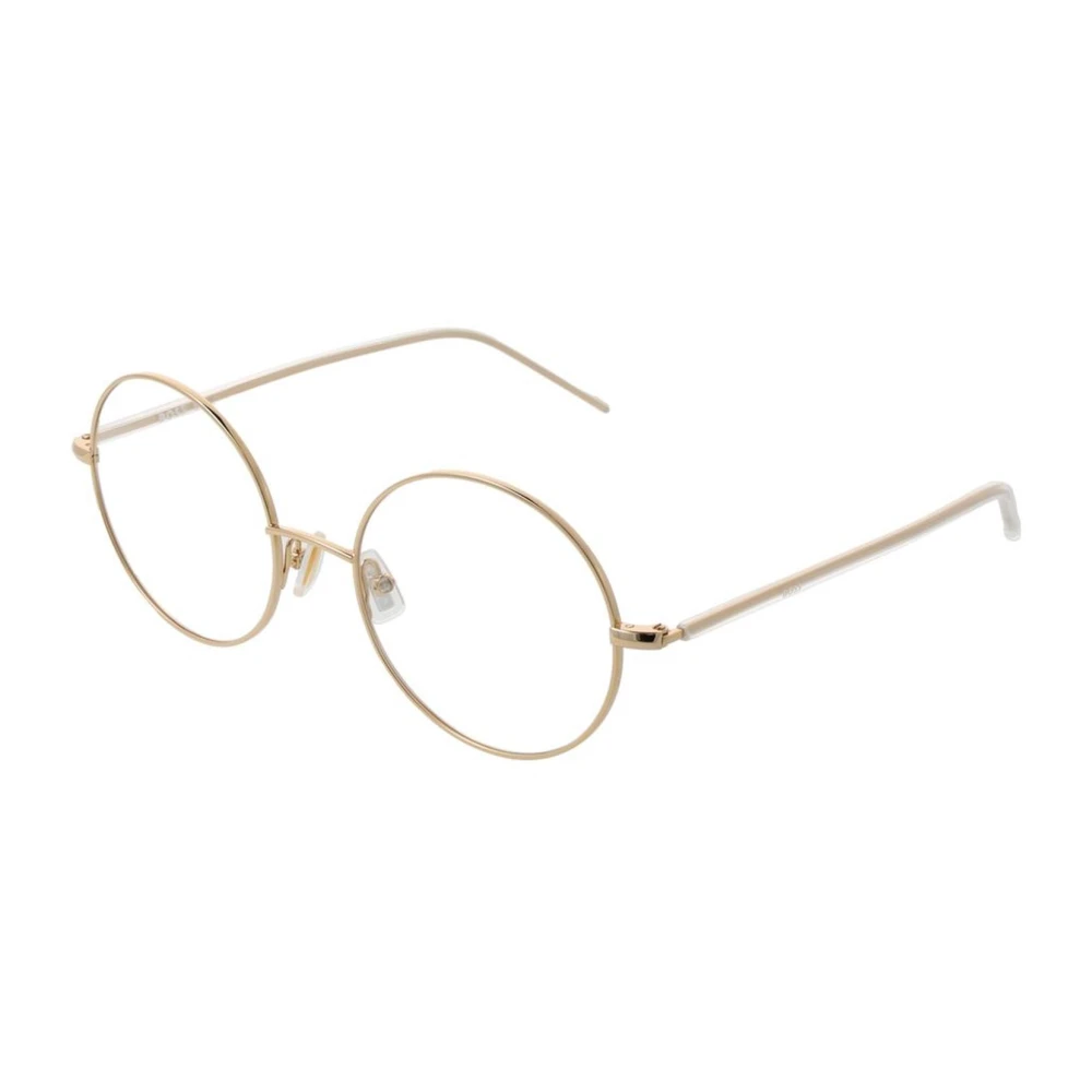 Hugo Boss Gouden Titanium Ronde Optische Frames voor Vrouwen Yellow Dames