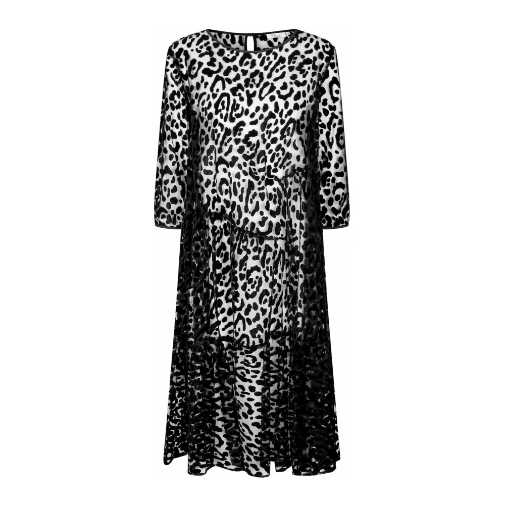 Masai Mesh Jurk met Lange Mouwen Black Dames