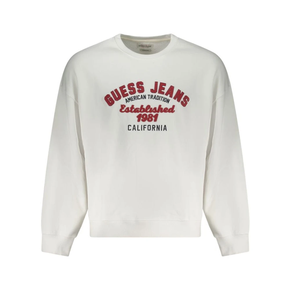Guess Men's White Jeans Cotton Sweater