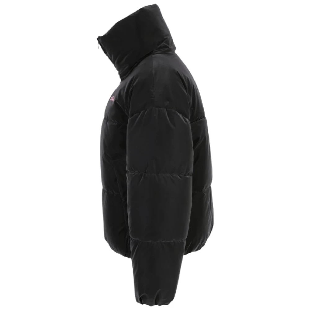 Fila Blauwe Gewatteerde Jas Polyester Winterstijl Black Dames