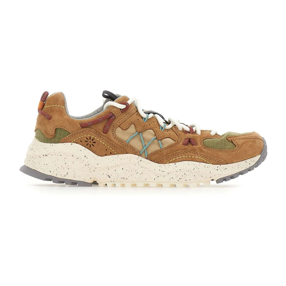 Flower Mountain Men's Brown Sneakers, 9 Uk, Yamabushi Trainers