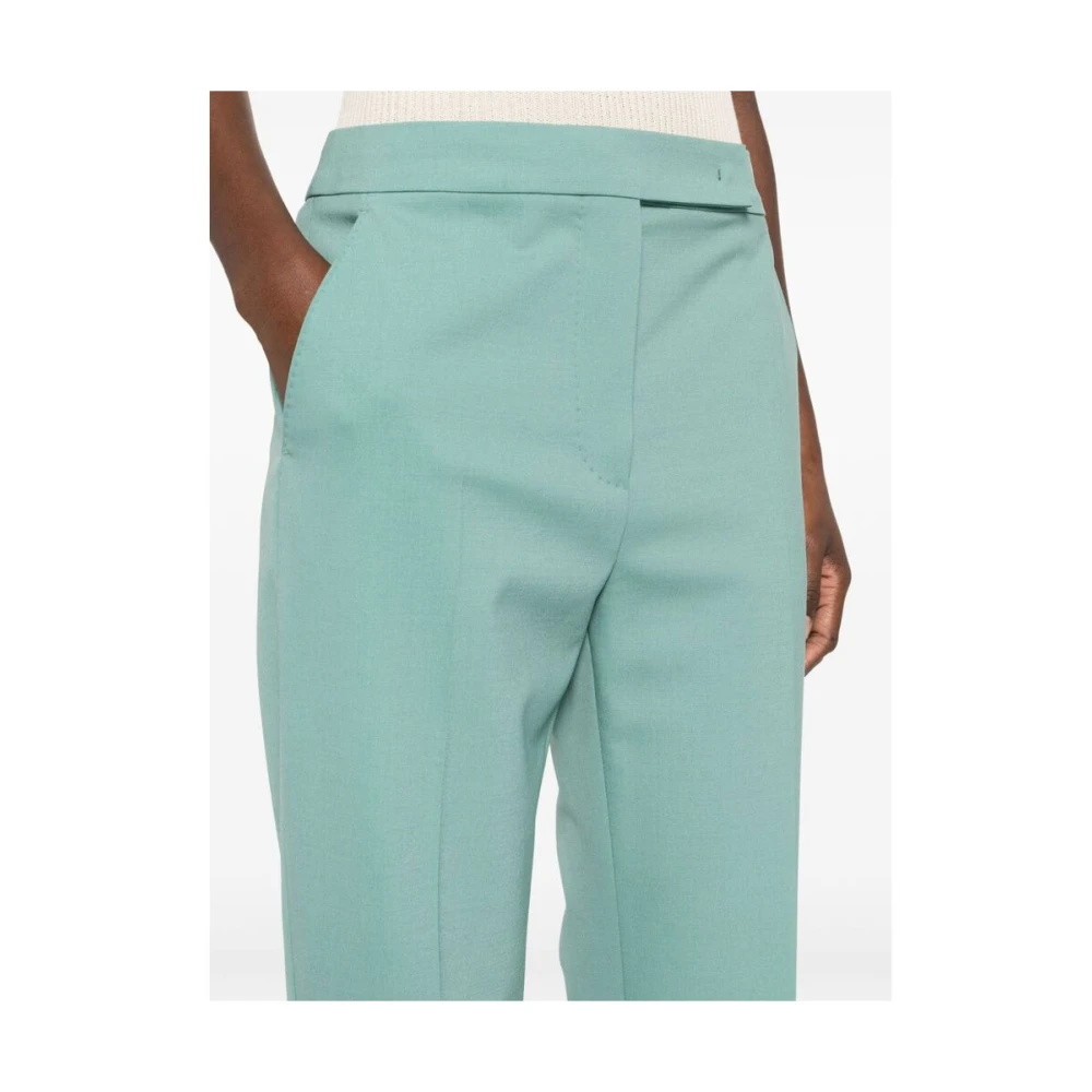 Max Mara Slim-fit Trousers Green Dames