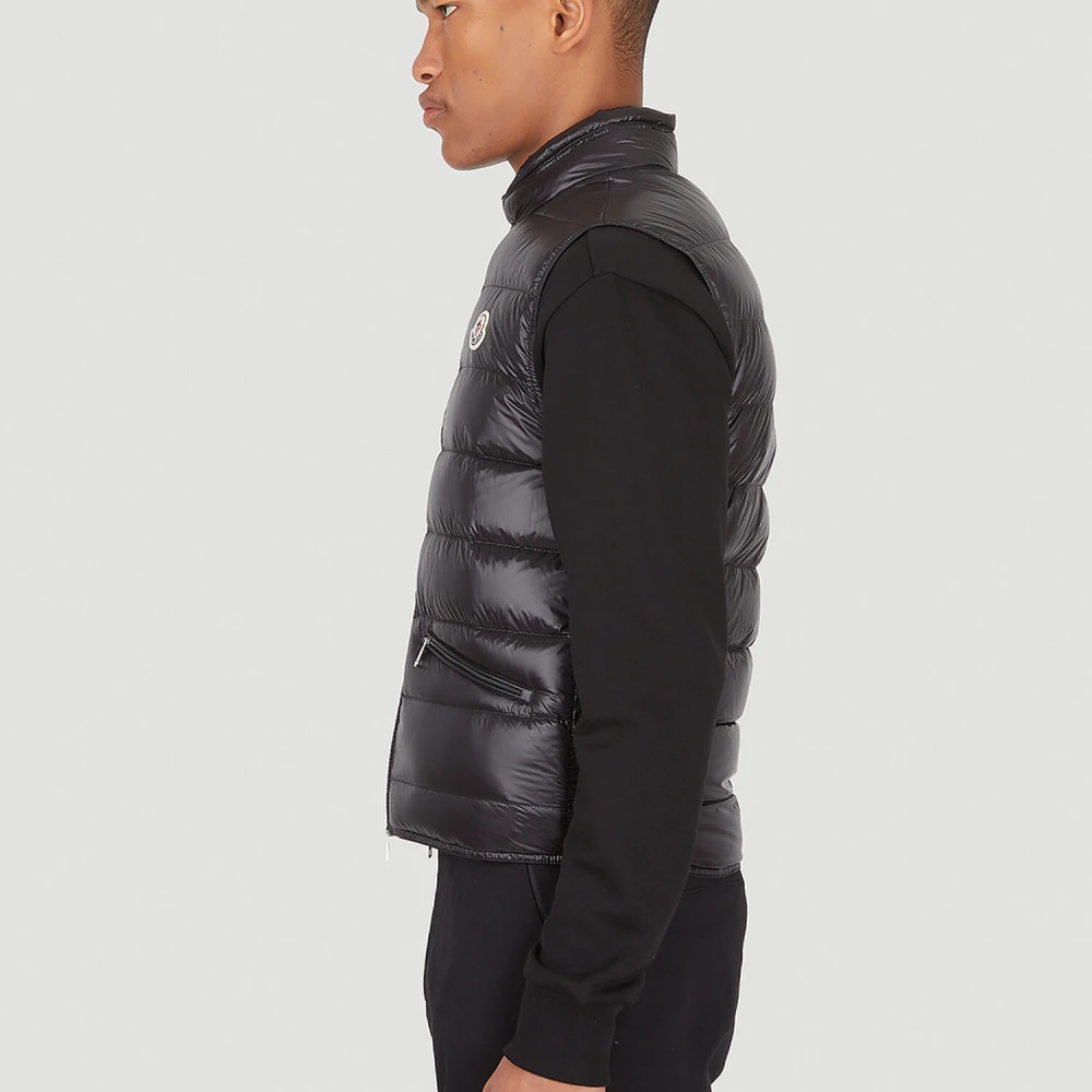 Moncler Gui Mouwloze Donsjas Black Heren