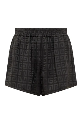Shorts med dragkedjor i Jacquard