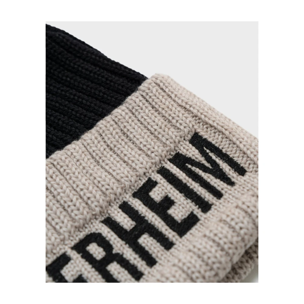 Stutterheim Pompon Ribgebreide Beanie Black Heren