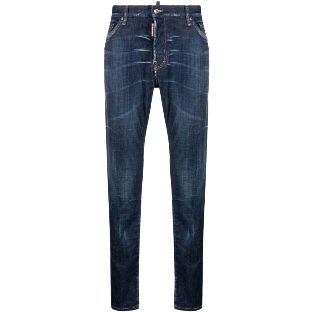 Dsquared2 Blauwe Denim Broek Slim Fit Blue Heren