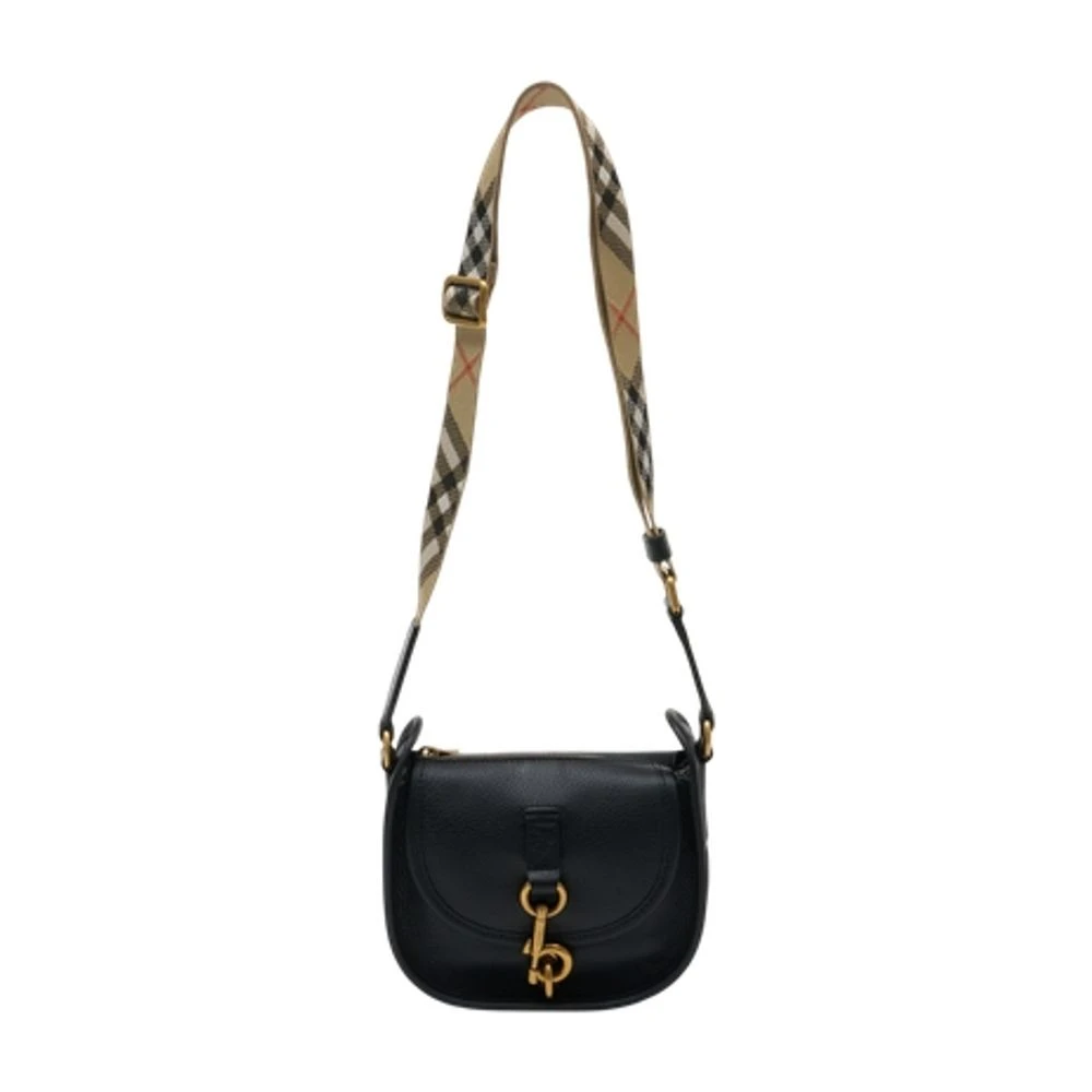 Burberry Women's Black Mini B Clip Messenger Bag