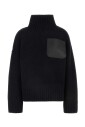 pull-oversize-noir-en-laine-melangee