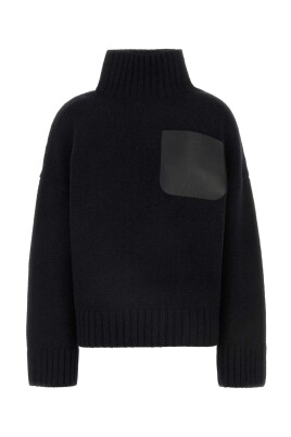 pull-oversize-noir-en-laine-melangee