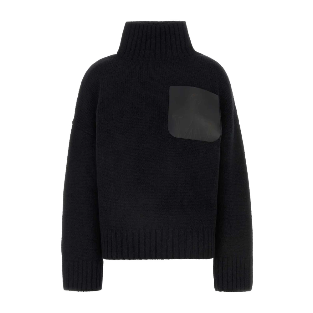 JW Anderson Oversize Zwarte Wollen Trui Black Dames