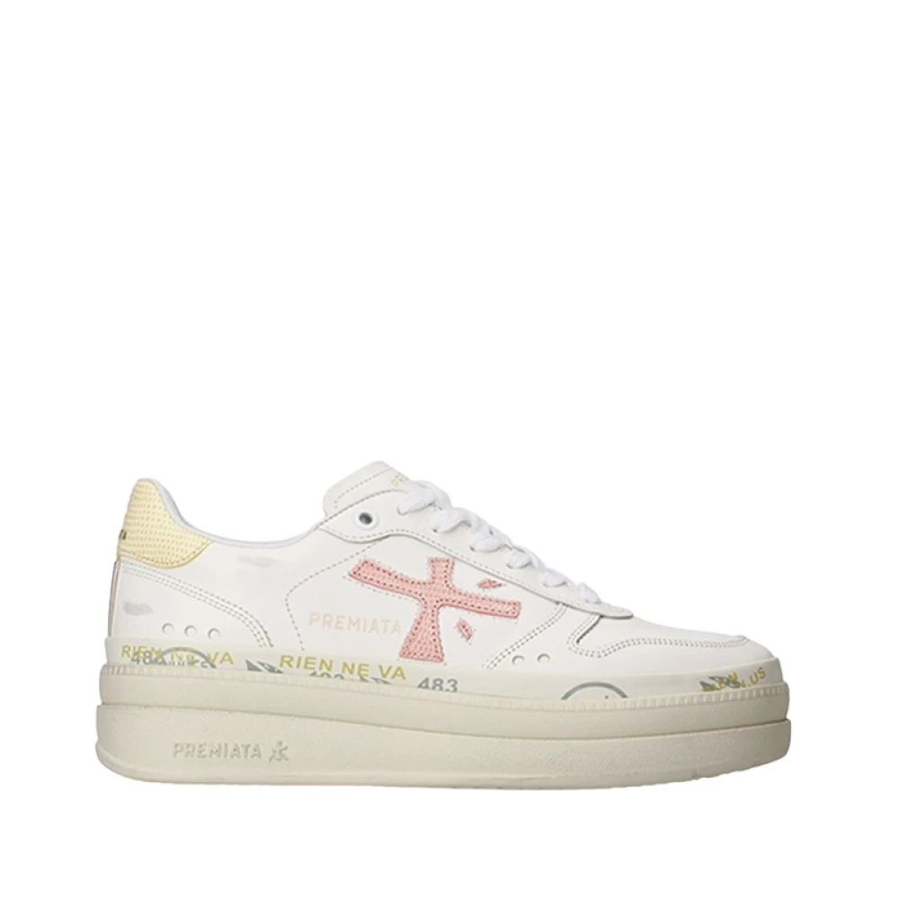 Premiata Women's White Sneakers, 7 Uk, Micol 8196
