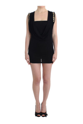 black-sleeveless-mini-dress-with-gold-details