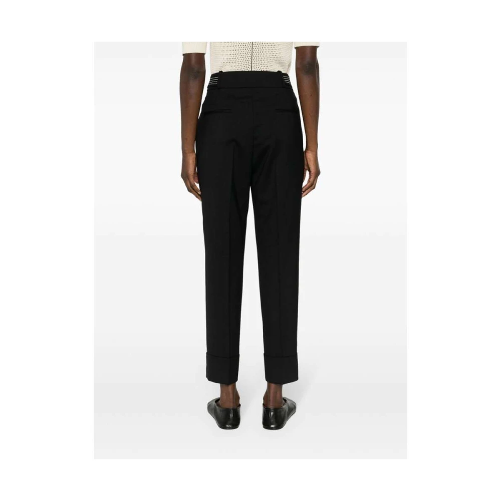 PESERICO Cropped Trousers Black Dames