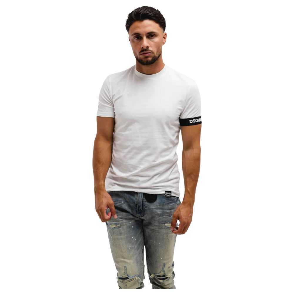 Dsquared2 Heren Wit Ronde Hals T-Shirt White Heren