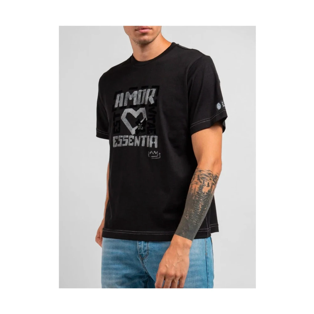Dolce & Gabbana Katoenen T-shirt met Brand Design Black Heren