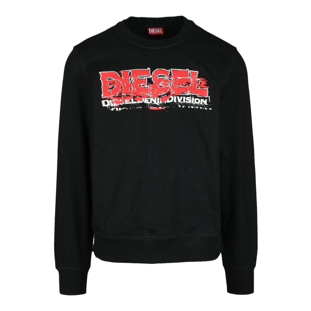 Diesel Katoenmix Sweatshirt Black Heren