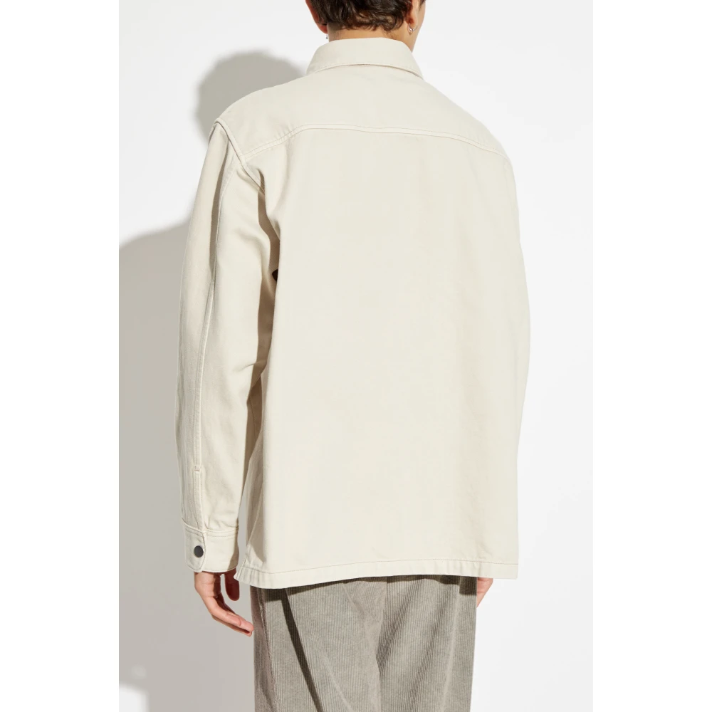Ami Paris Overhemd met zak Beige Heren