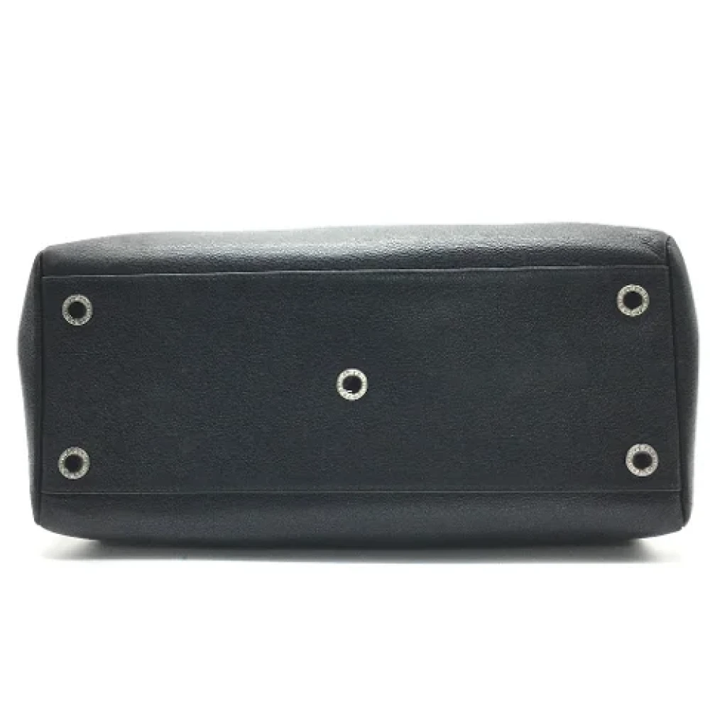 Bvlgari Vintage Pre-owned Leather shoulder-bags Black Dames