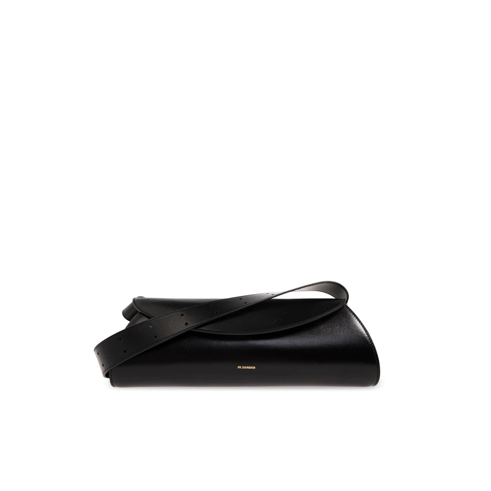 Jil Sander Women's Black Cannolo Grande Shoulder Bag, Shoulder Bags, One Size, Bags