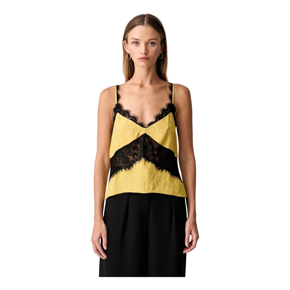Pinko , Damen, Oberteile, Gelb, L