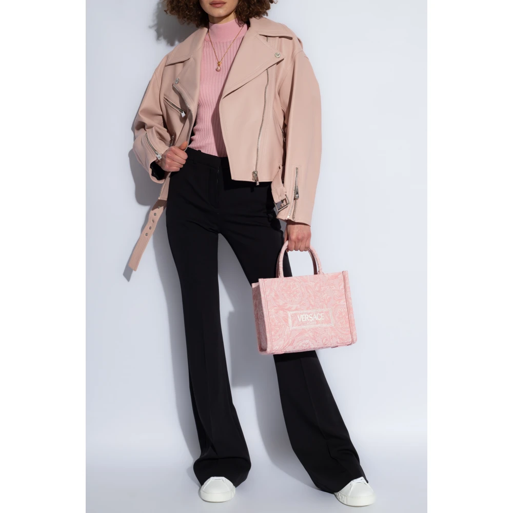 Versace Leren jas Pink Dames
