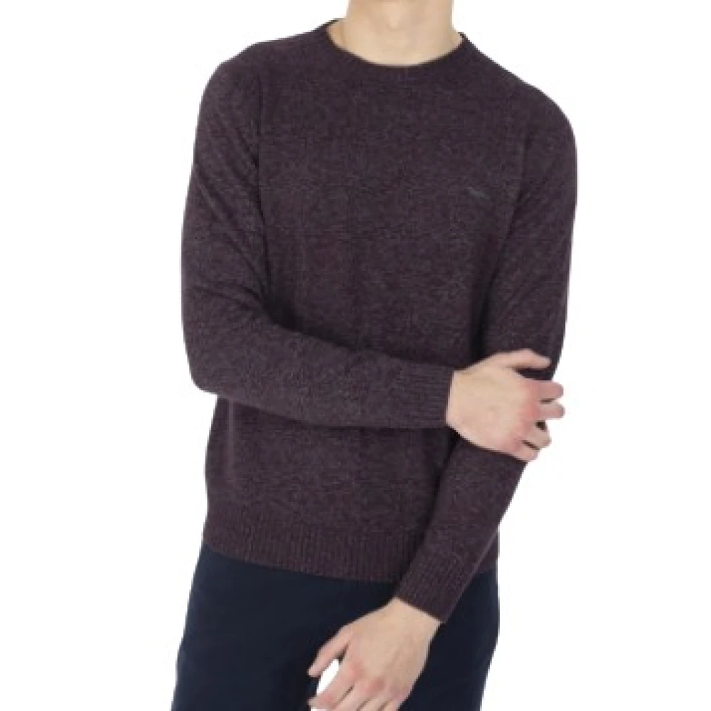 Harmont & Blaine Bordeaux Sweater met Iconisch Bassotto Borduursel Red Heren