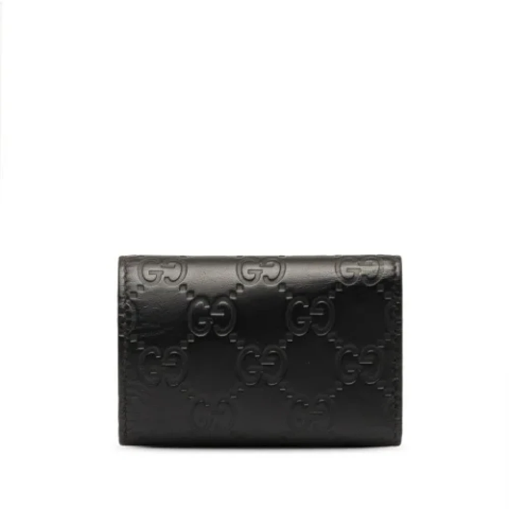 Gucci Vintage Pre-owned Leather key-holders Black Dames