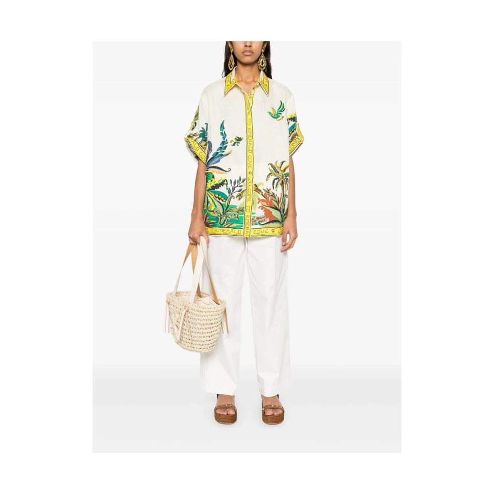 Alemais Grafische Print Korte Mouw Overhemd Multicolor Dames