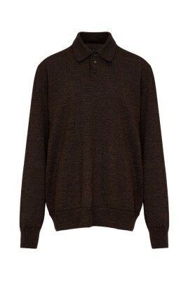 coffee-brown-ribbed-long-sleeve-polo