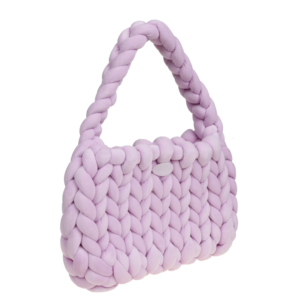 MC2 Saint Barth Fluwelen Patroon Pochette Anais Purple Dames