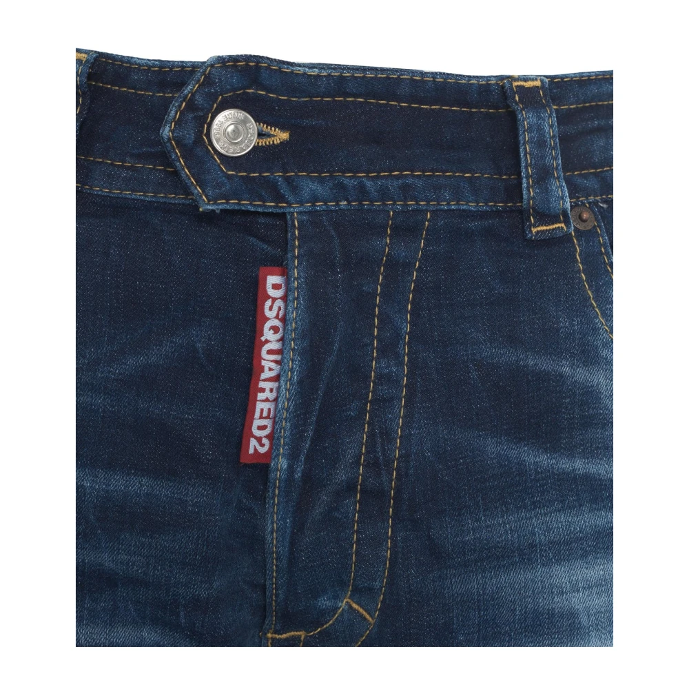 Dsquared2 Blauwe Wide Leg Jeans Elegante Stijl Blue Dames