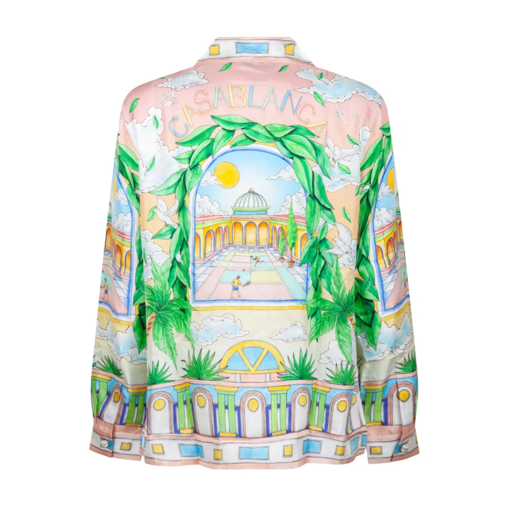 Casablanca Ideale Zijden Shirt Multicolor Print Multicolor Heren