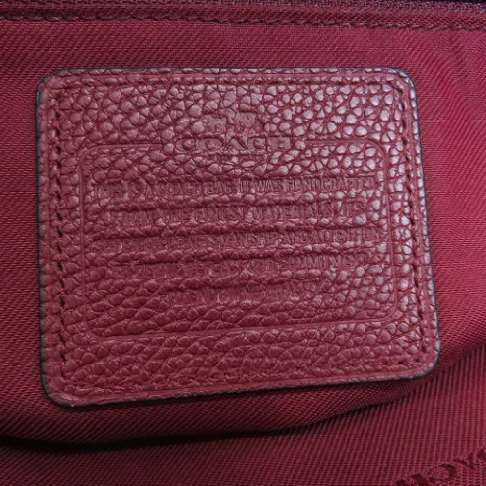 Coach Pre-owned Leather handbags Red Dames