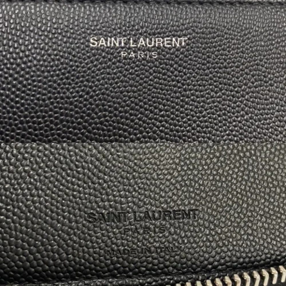 Saint Laurent Vintage Pre-owned Leather wallets Black Unisex