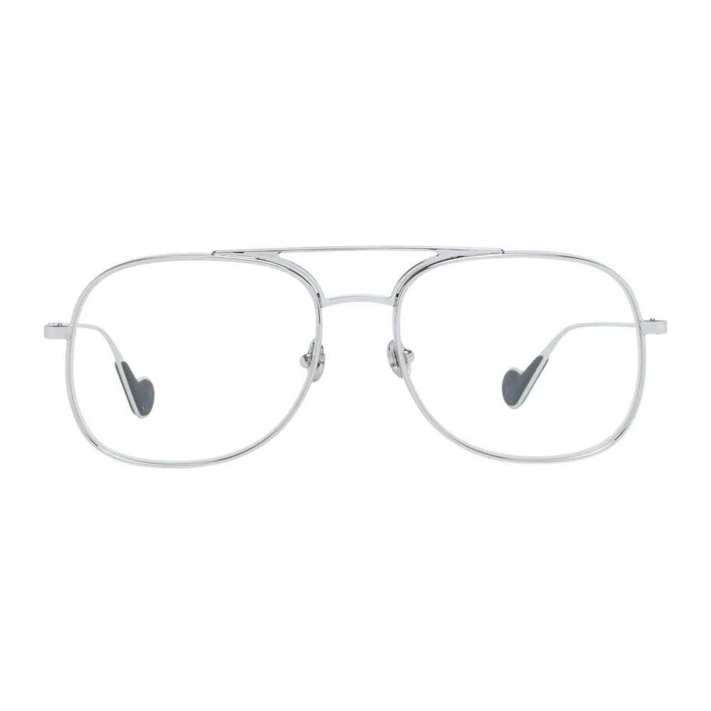 Moncler Gele Aviator Zonnebril met Zilveren Frame Gray Unisex